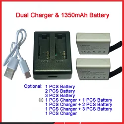 1050/1350 MAH Large Capacity Lithium Battery For Waterproof Sport Camera Action Camera Battery Life 1-3 Hours