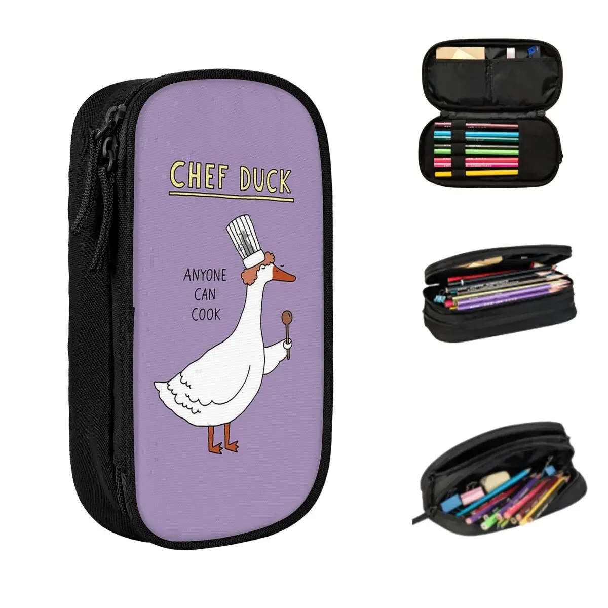 Boss Duck Pencil Cases Big Capacity Pen Bags Pen Box Pencil Pouch For Boys Girls Students Stationery School Office