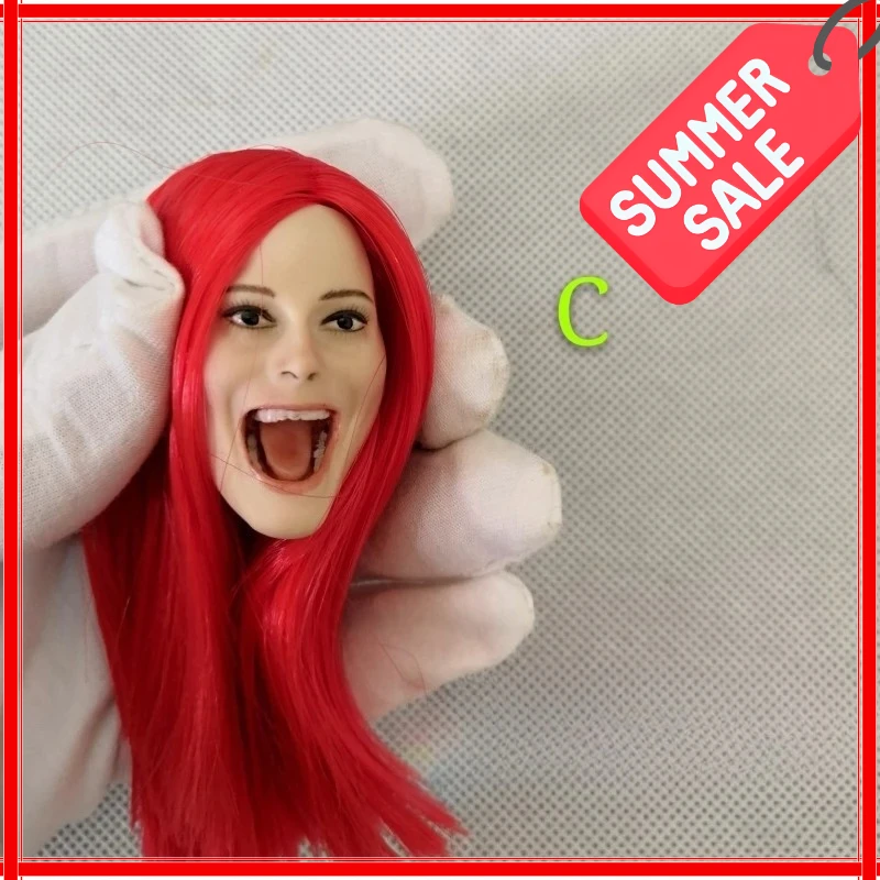 

Масштаб 1/6, женские фигурки, резьба по голове, красные длинные волосы, скульптурная голова, модель для тела 12 дюймов Ph Tbl Pale Skin