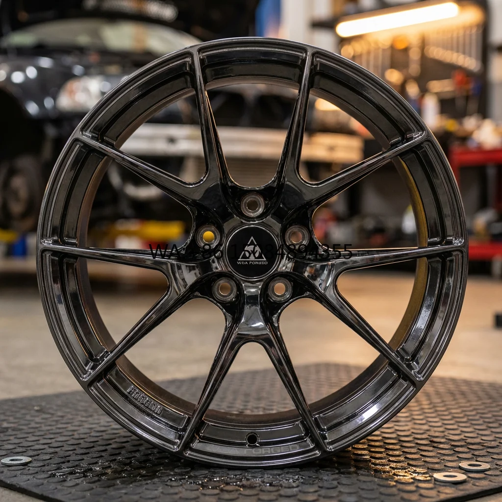 

VS-5RS WOAFORGED New Stylish Muscular Design Black Chrome Polished Aluminum 8J 17-23 Inch Forged Car Wheels Low Weight Fit 20mm