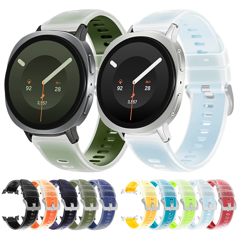 Translucent Sport Silicone Strap for Samsung Galaxy Watch 9 Band 44mm 40mm Bracelet Accessories for Galaxy Watch 8/8Classic 46mm
