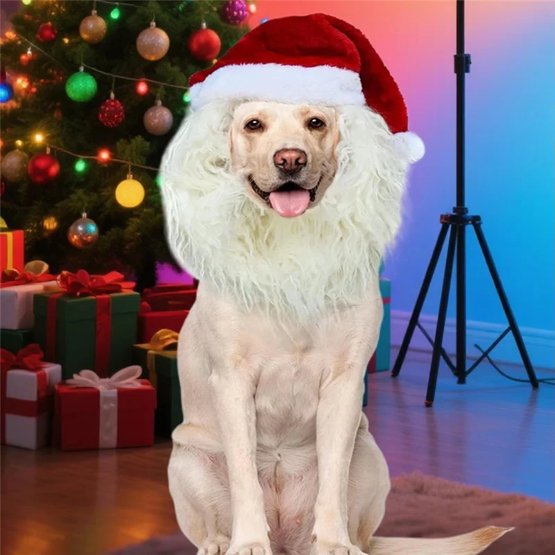 ABDJ-猫犬クリスマスサンタ帽子面白いかわいいサンタ帽子ペットコスチューム冬の夜家族友人青少年女の子男の子