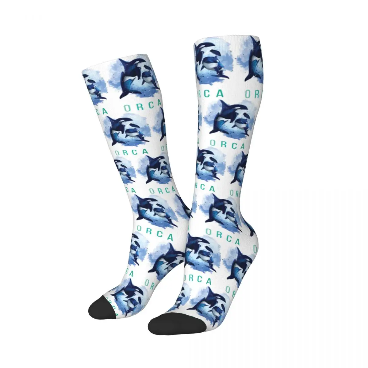 Orca Aquatic Sea Ocean - Top Tees Killer Whale Socks Harajuku Stockings All Season Long Socks Accessories for Man's Woman's Gift