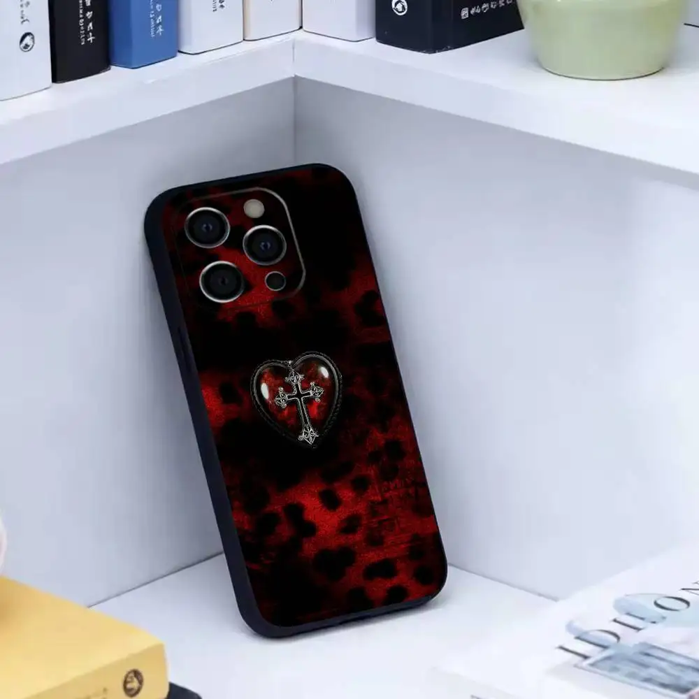 Sweet Grunge Dark Goth Emo  Phone Case For iPhone 17,16,15,14,13,12,11 Plus,Pro Max,XS,Soft Silicone Black Cover - view 6