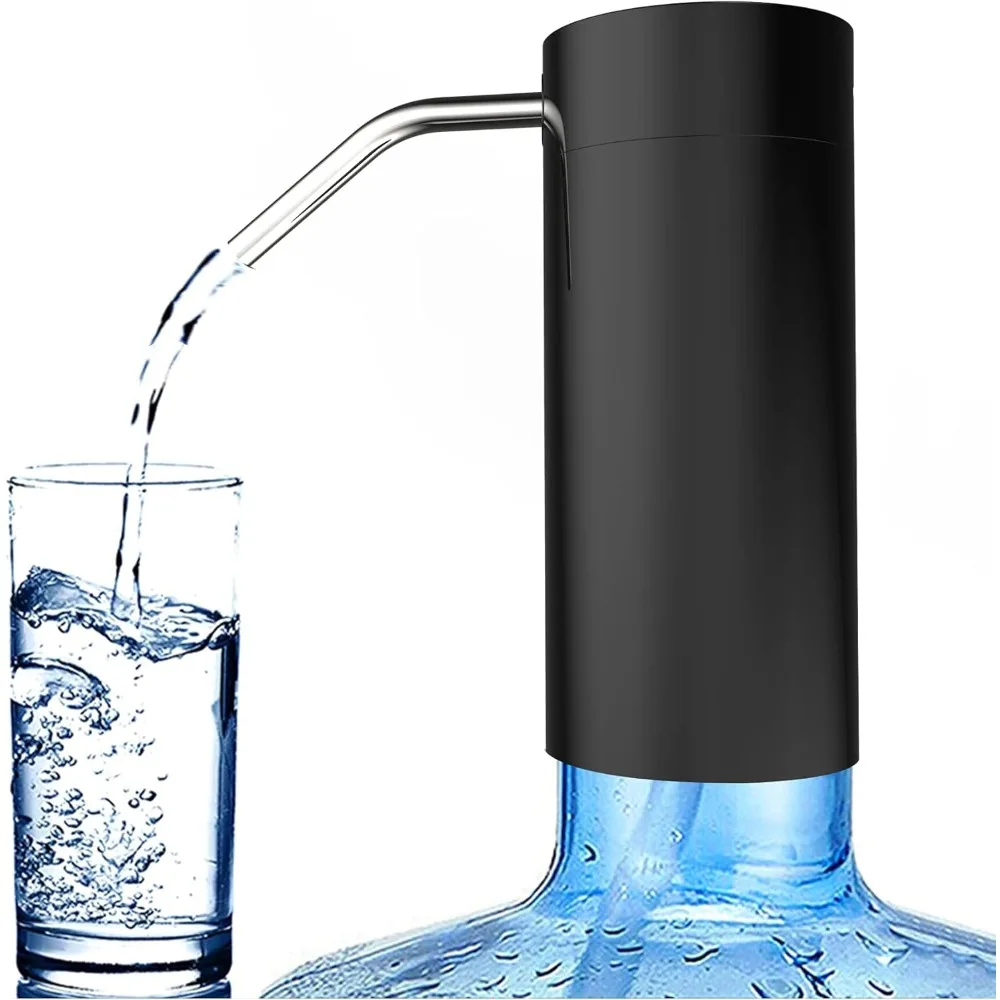 Water Bottle Dispenser Pump, Electric Automatic USB Charging 5 Gallon Portable Water Dispenser, Fits Most 2-6 Gallon Water Bottle, Touch it on Technology Make Life Much Easier