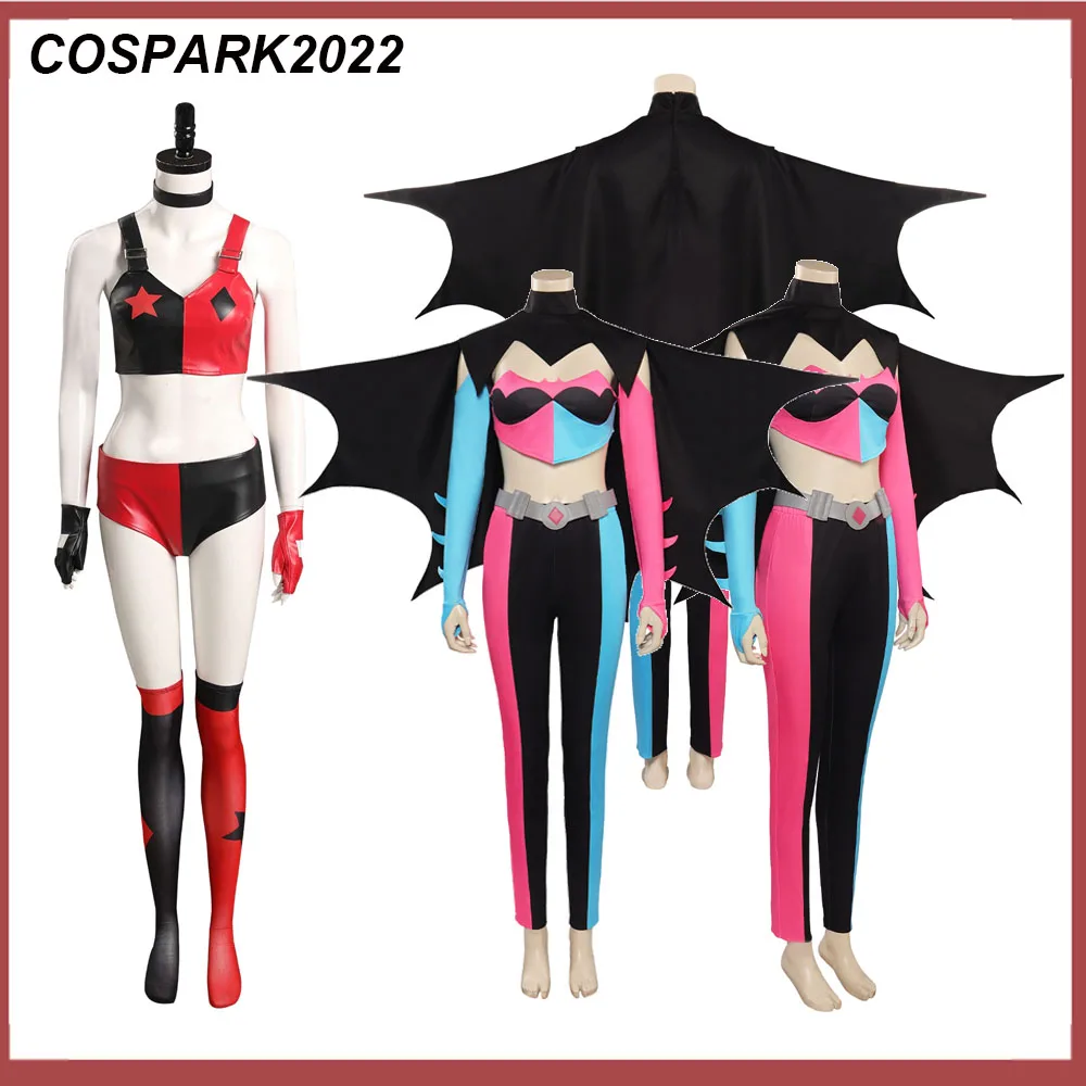 Female Quinzel Cosplay Lingerie Swimsuit Bikini Swimwear Anime Halloween Costume Girls Women Outfits Carnival Party Suit