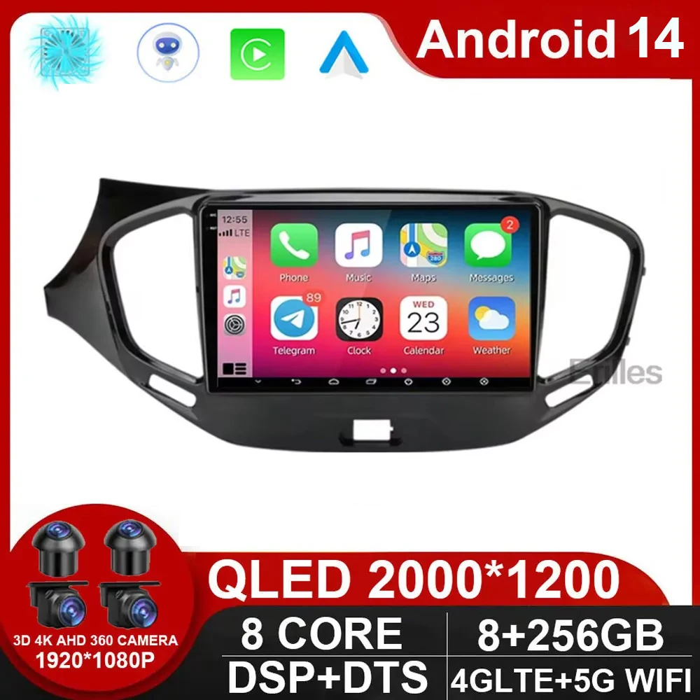 

Android 14 Car Radio for LADA Vesta Cross Sport 2015 2016 2017 2018 2019 Multimedia Player 2 Din Carplay Stereo GPS NO DVD