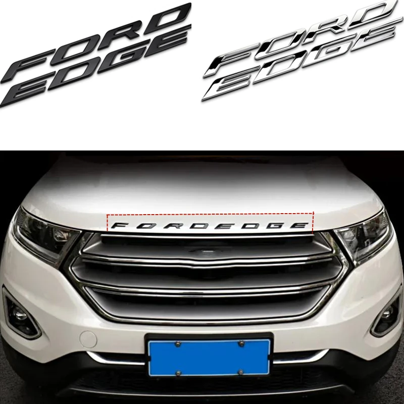 

3D ABS Car Front Hood Emblem Badge Bonnet Logo Covers Letters Sticker For Ford EDGE 2015-2024 Car Styling Accessories