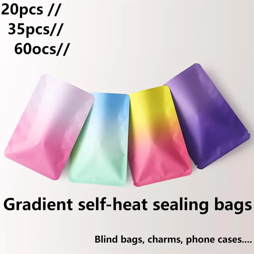 Hot Seal Straight Side Matte Gradient Aluminium Foil Seal Packaging Bags Candy Jewellery Blind Bags Hot Seal Self Seal Bags