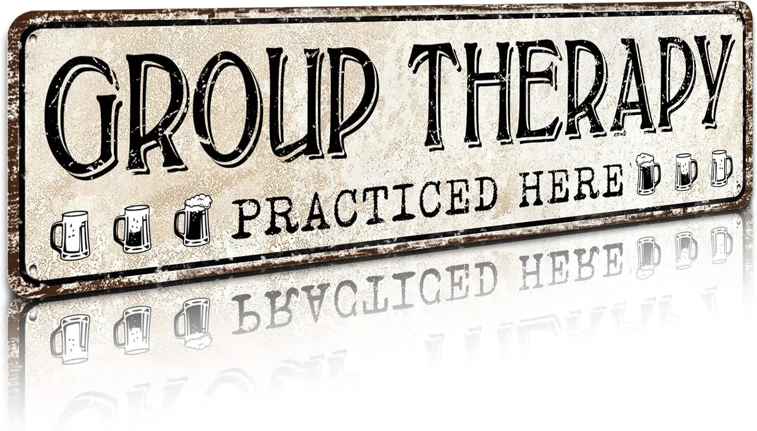 Group Therapy Practiced Here Retro Tin Metal Sign Bar Cave Beer Signs for Cafe Bar Pub Beer Club Wall Decor 4