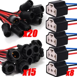 CarT10 W5W 147 Lamp Head Lampholder Rhombic Lampholders Three Holes Auto H4 Lamps Holder Lampholder Connector Rubber Bulb Socket