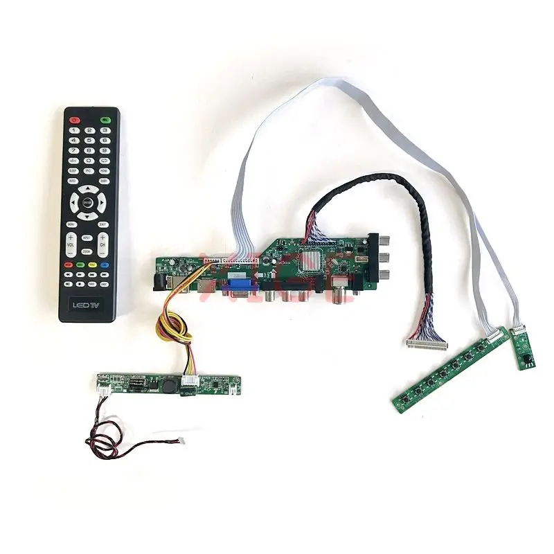 Imagem -04 - para B154ew09 Lp154wx7 Dvb Lcd Monitor Placa Controlador Digital Kit Faça Você Mesmo 30 Pinos Lvds 15.4 av Usb rf 1280*800 Vga Hdmi-compatível