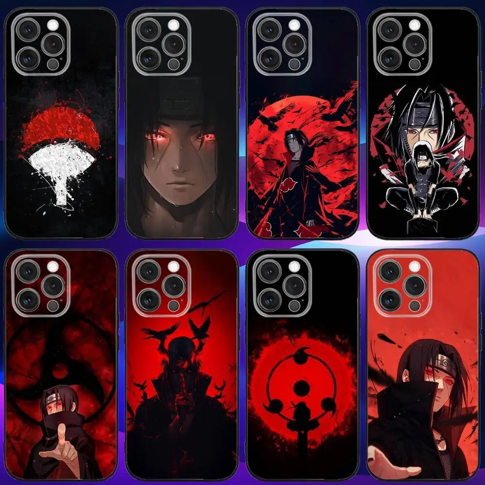 

U-UchihaS I-ItachiS Anime Phone Case For iPhone 16e,16,15,14,13,12,11,Pro,X,XS,Max,XR,Plus,Mini Soft Black Cover