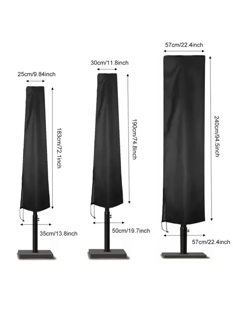 6-size waterdichte Oxford stof cantilever parasolhoes buiten tuin terras weerbestendige parapluhoes - afbeelding 2