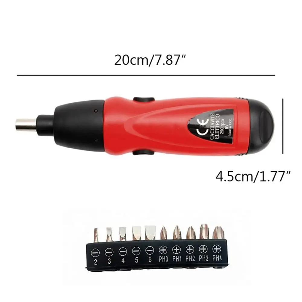 Krachtige 6V Electric Screwdriver Battery Operated Cordless Screwdriver Drill Tool Electric Screwdriver /Random Color