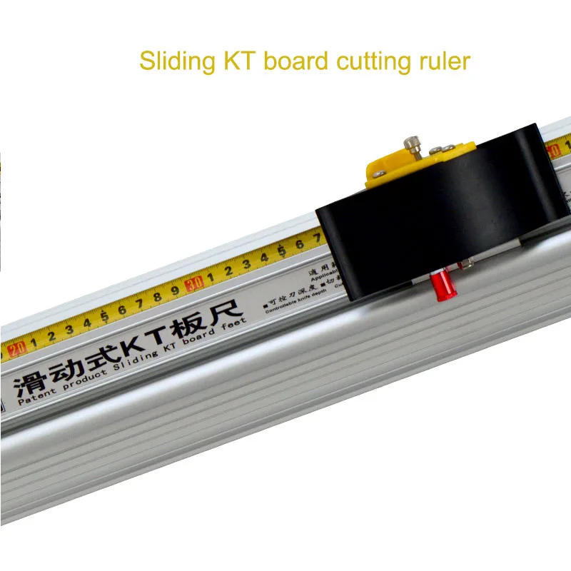 Manual Protective Sliding KT Board Cutting Ruler Aluminum Alloy Art Ruler Non-slip Anti-Running Deviation Ruler Advertising Tool