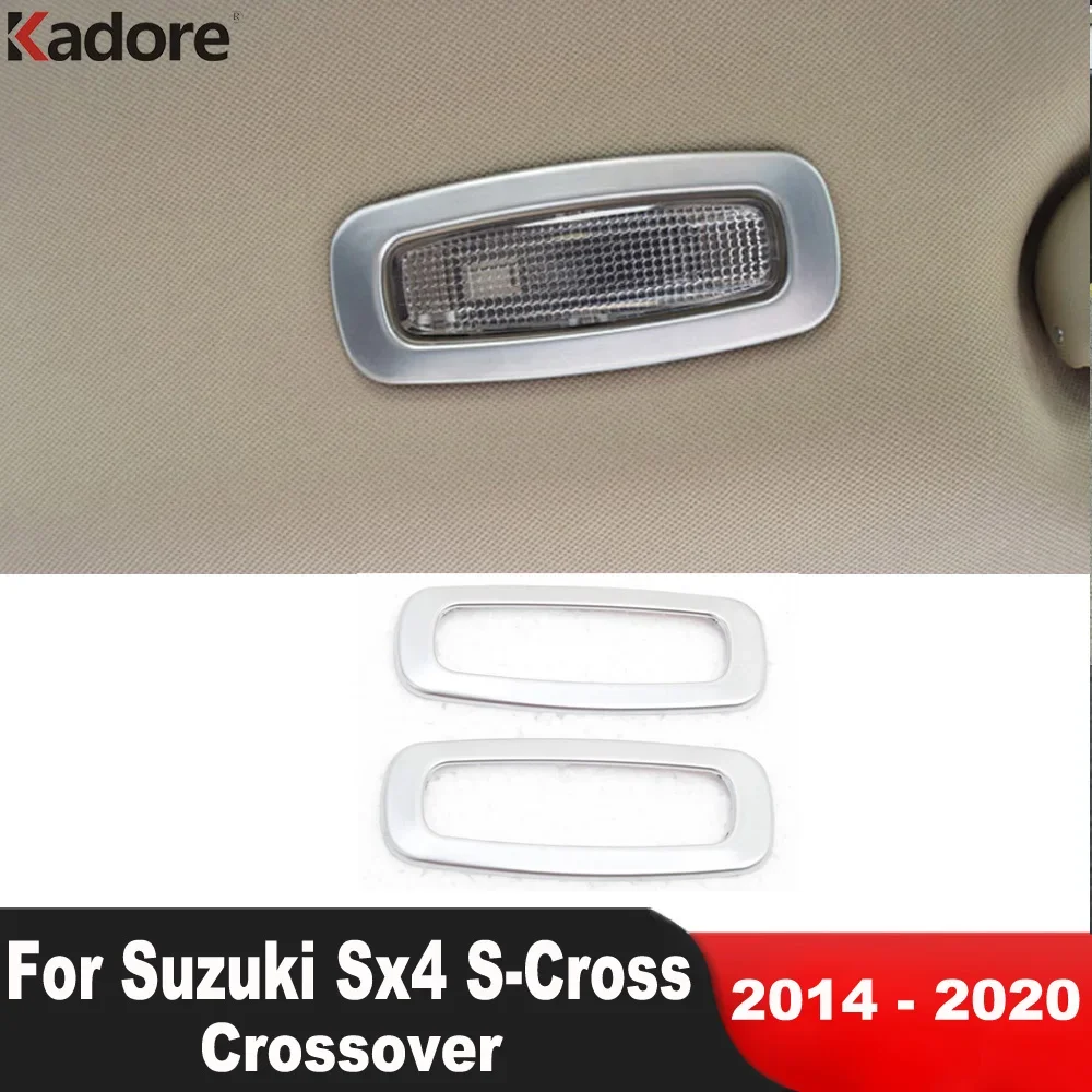 For Suzuki Sx4 S-Cross Crossover 2014-2017 2018 2019 2020 Matte Car Rear Roof Reading Light Lamp Cover Trim Interior Accessories