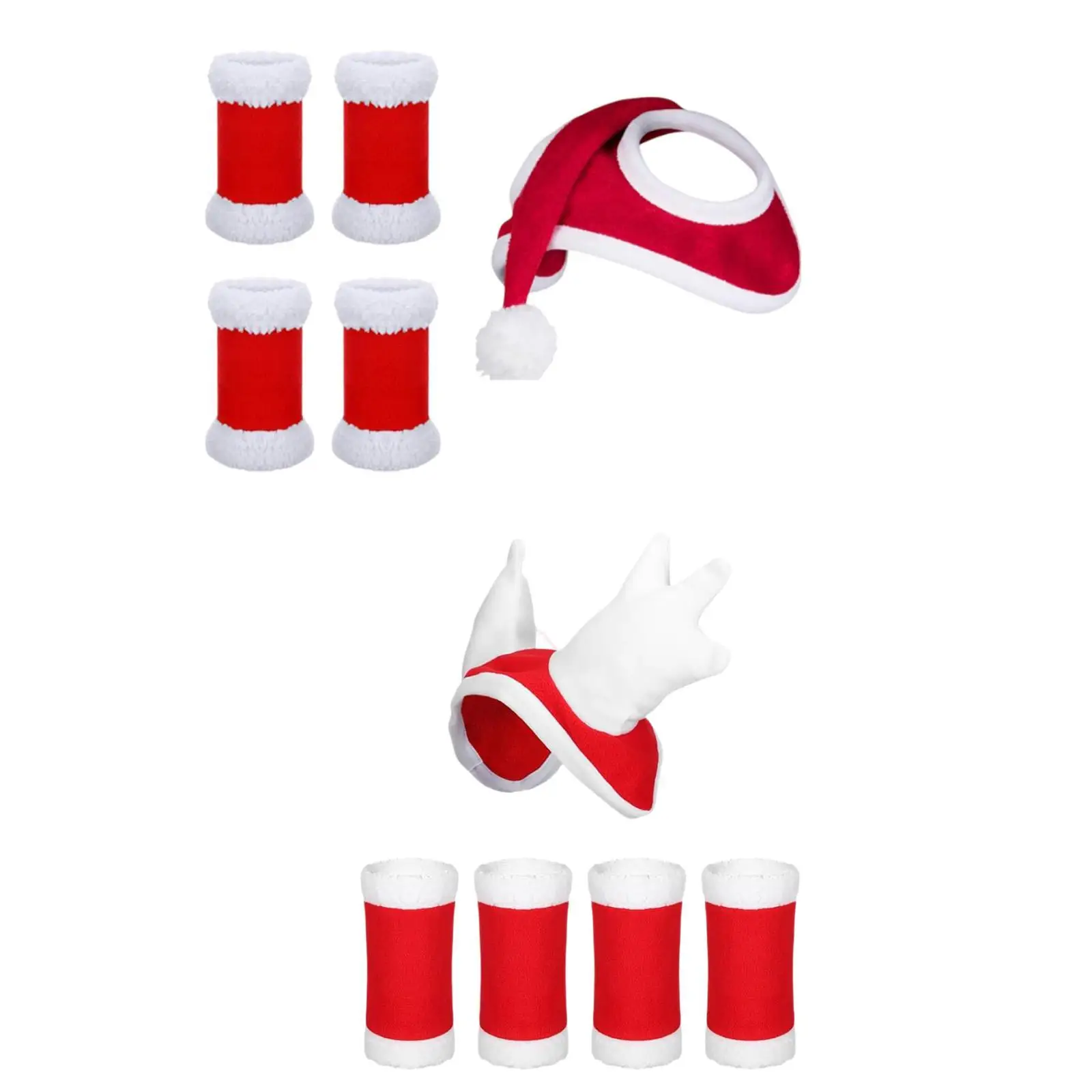 

Лошадь Санта-Клаус, головной убор, бархатная защита ног для косплея, парад, рождественская вечеринка