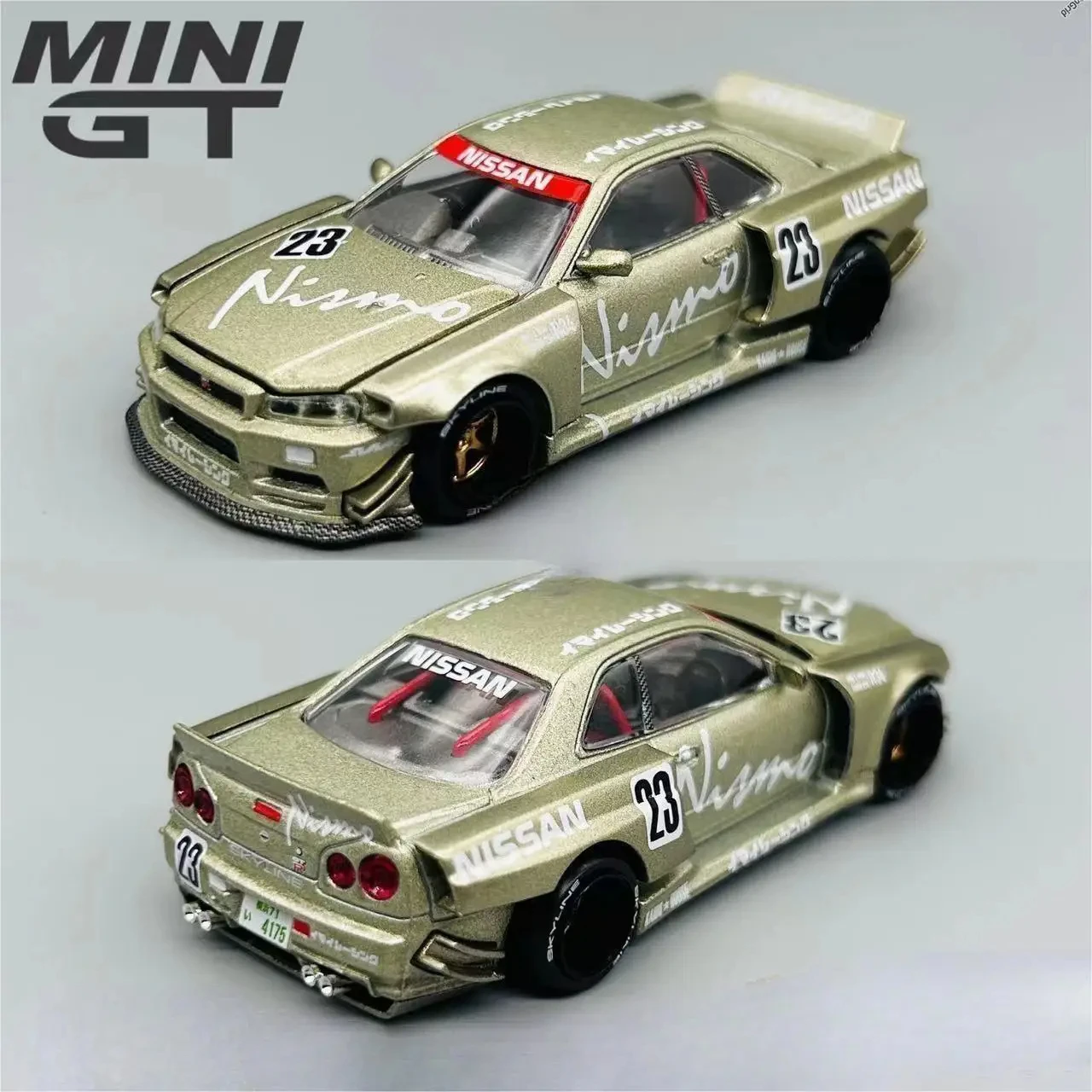 TSM KAIDO HOUSE MINI GT 1/64 KHMG103 NISSAN SKYLINE GT-R R34 V4 Diecast Model Car Kids Toys Gift