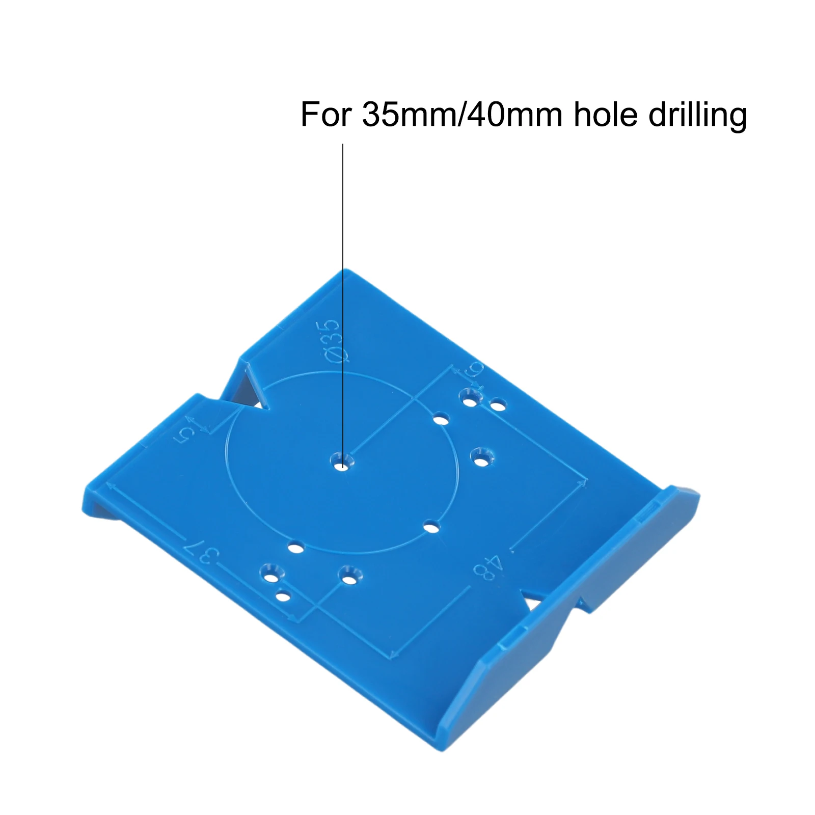 Hole Locator Hinge Drill Guide ABS Blue 1pc Hand Tools Template Jig Positioning Ruler Hinge Boring Practical Useful