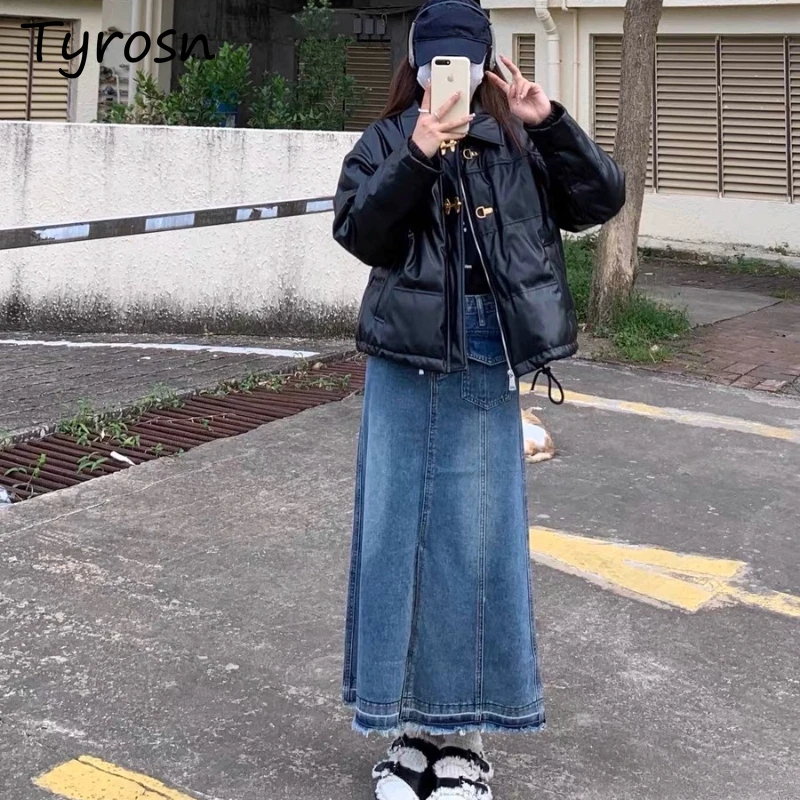 

S-5XL Skirts for Women Fashion Denim Students Korean Style Summer A-line Versatile Comfortable Y2k Slouchy Basic Classic Tassel