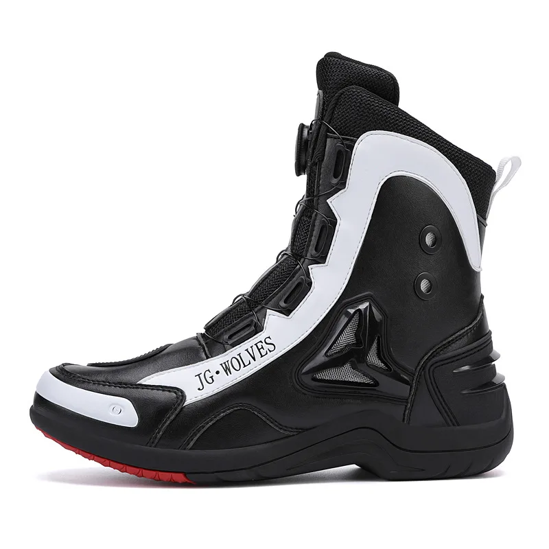 

Motorcycle Boots Men Waterproof Motorcycle Shoes Botas Moto Motocross Boots Motorbike Biker Off-Road Racing Riding Boots Black