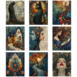 Vintage Splicing Painting Cottage & Belle Stickers DIY Vinyl Heat Transfer For T-shirt Stickers Iron On Clothing Pillow Applique