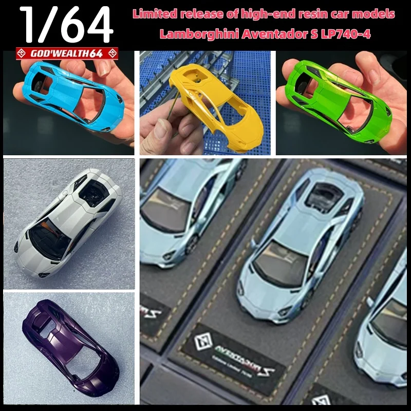 

In stock 1:64 Lamborghini Aventador S LP740-4 diecast simulation resin car model, boys' festival gift toy, adult decorative item
