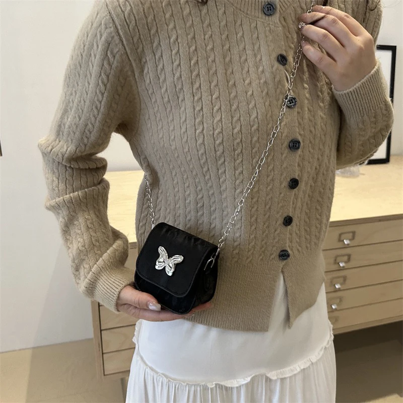 

New Mini Lipstick Crossbody Bag Is in Vogue This Year The Butterfly Chain Single-shoulder Bag Is A Decorative Bag Gift for Girls