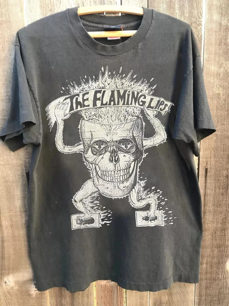 1995 The Flaming Lips Evil Music Not Evil People Charcoal Unisex Tshirt Reprint