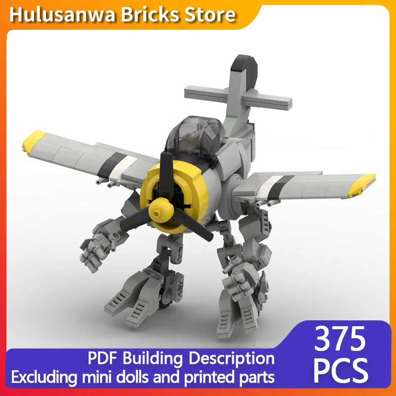 

P-51Q Mustangroid Fighter Jets MOC Building Bricks War Equipment Modular Technology Gifts Holiday Assemble Children Toys Suit