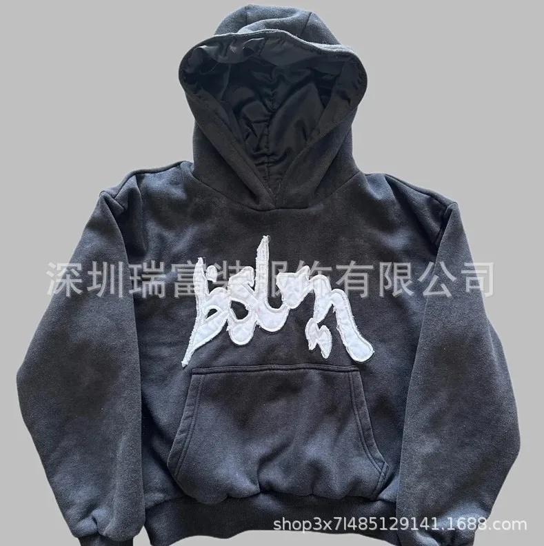 2025 Sweatshirts Personalized Street Style Hip-hop Letter Hooded Sweatshirts Fashionable Casual Pants Same Style For Men Women