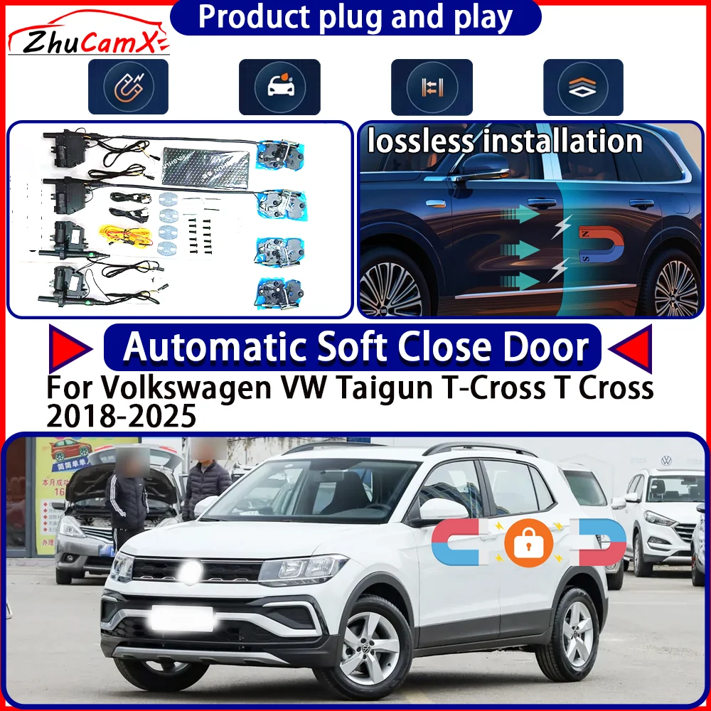 

Door Lock Actuator for Volkswagen VW Taigun T-Cross T Cross 2018-2025 Soft Close Door Kit Power Latch System Auto Pull Door Easy