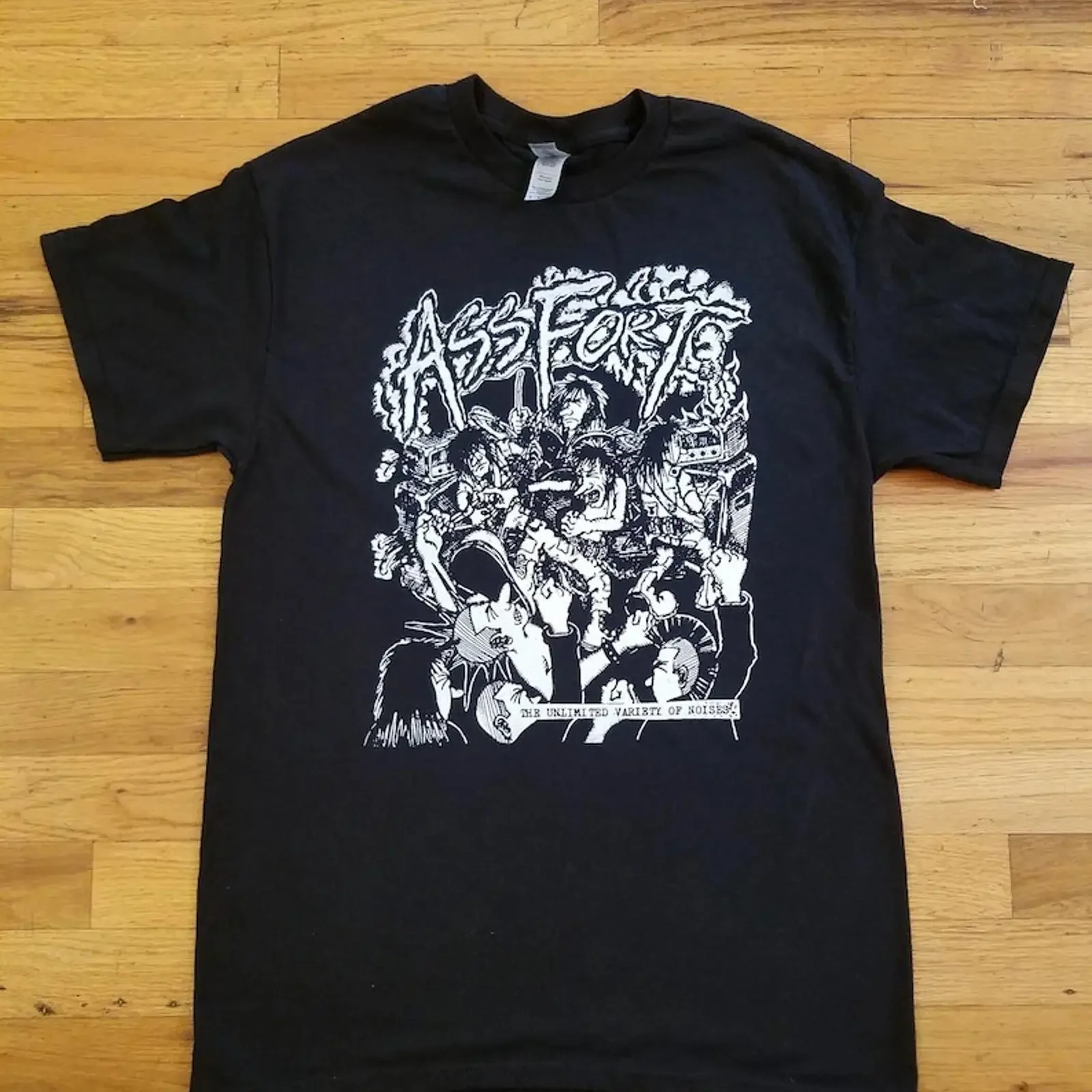 ASSFORT Hardcore Punk T Shirt Japanese Noise Crust D Beat Band Merch UK vintage Washed Top For Everyday Wear homme Stretched