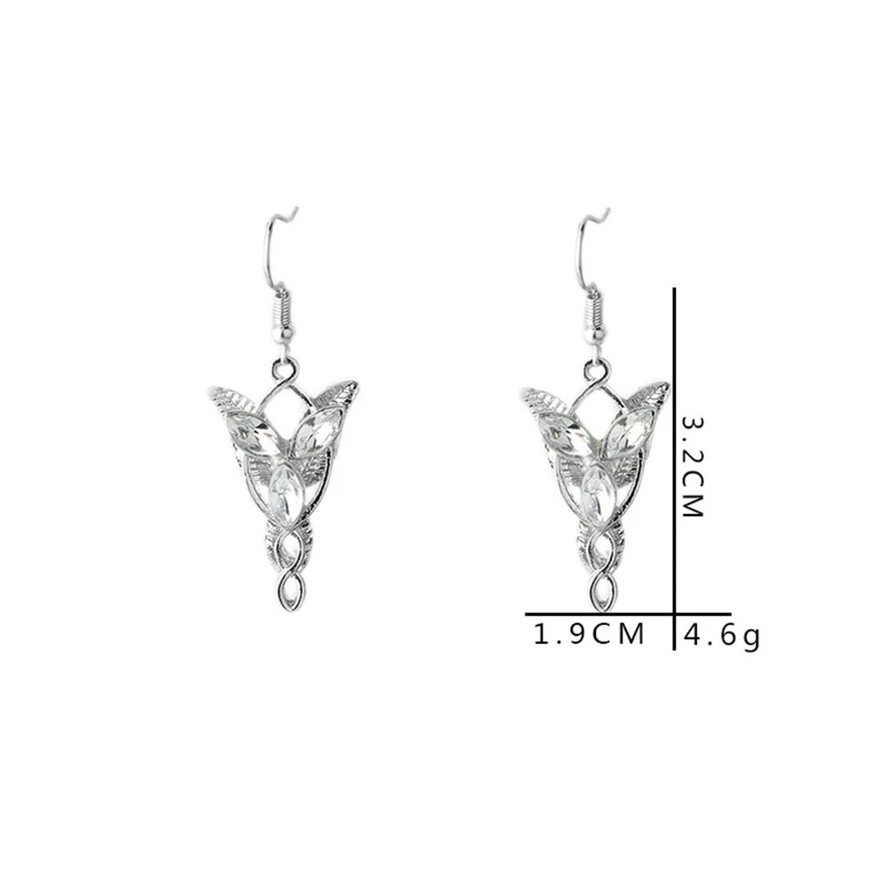 Fashion Arwen Elvish Jewelry Evenstar Earrings For Women Move Cosplay Peripheral Party Accessories