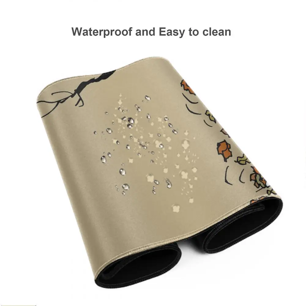 لوحة ماوس كبيرة للألعاب مكتب حصيرة لوحة مفاتيح الكمبيوتر وسادة مكتب الحصير عدم الانزلاق المطاط لعبة لاعب الكمبيوتر السجاد ل سنوبي ماوس Kawaii