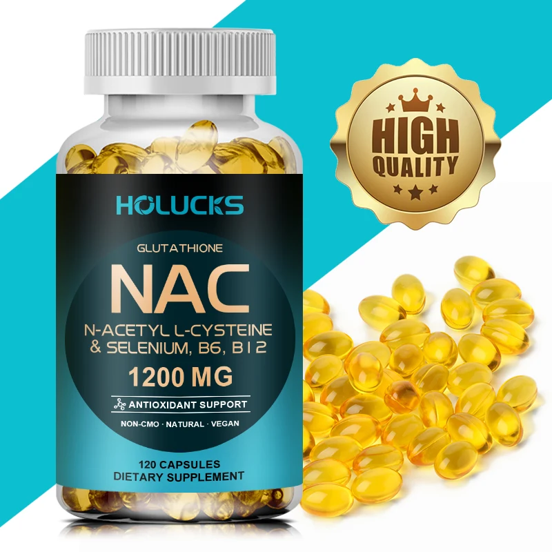 NAC Supplement | Selenium | B6 | B12 - Antioxidant, Immune Support - N Acetyl Cysteine 600 mg per Capsule, 1200 mg per Serving