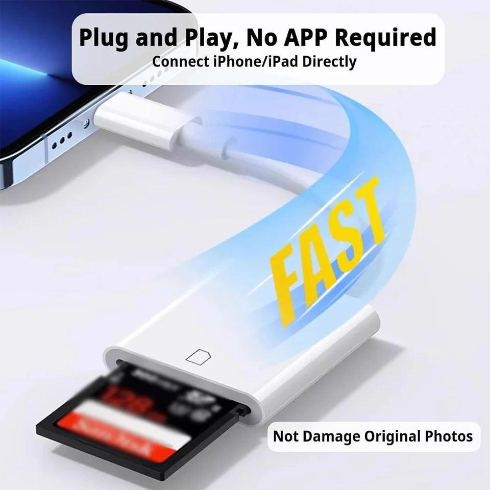 1-2Pcs Type-c to SD Card Reader OTG Card Reader Camera Photo Transmission for iPhone 17 16 15 Pro Max Samsung S25 Huawei Xiaomi