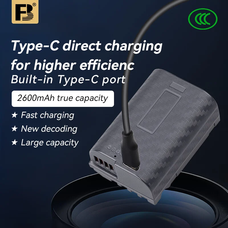Batería FB DMW-BLK22 tipo C con puerto de carga de USB-C para Panasonic LUMIX, DC-S5, DC-S5, II, GH5M2, GH6, S5M2, S5M2X, DC-S5K, DC-G9