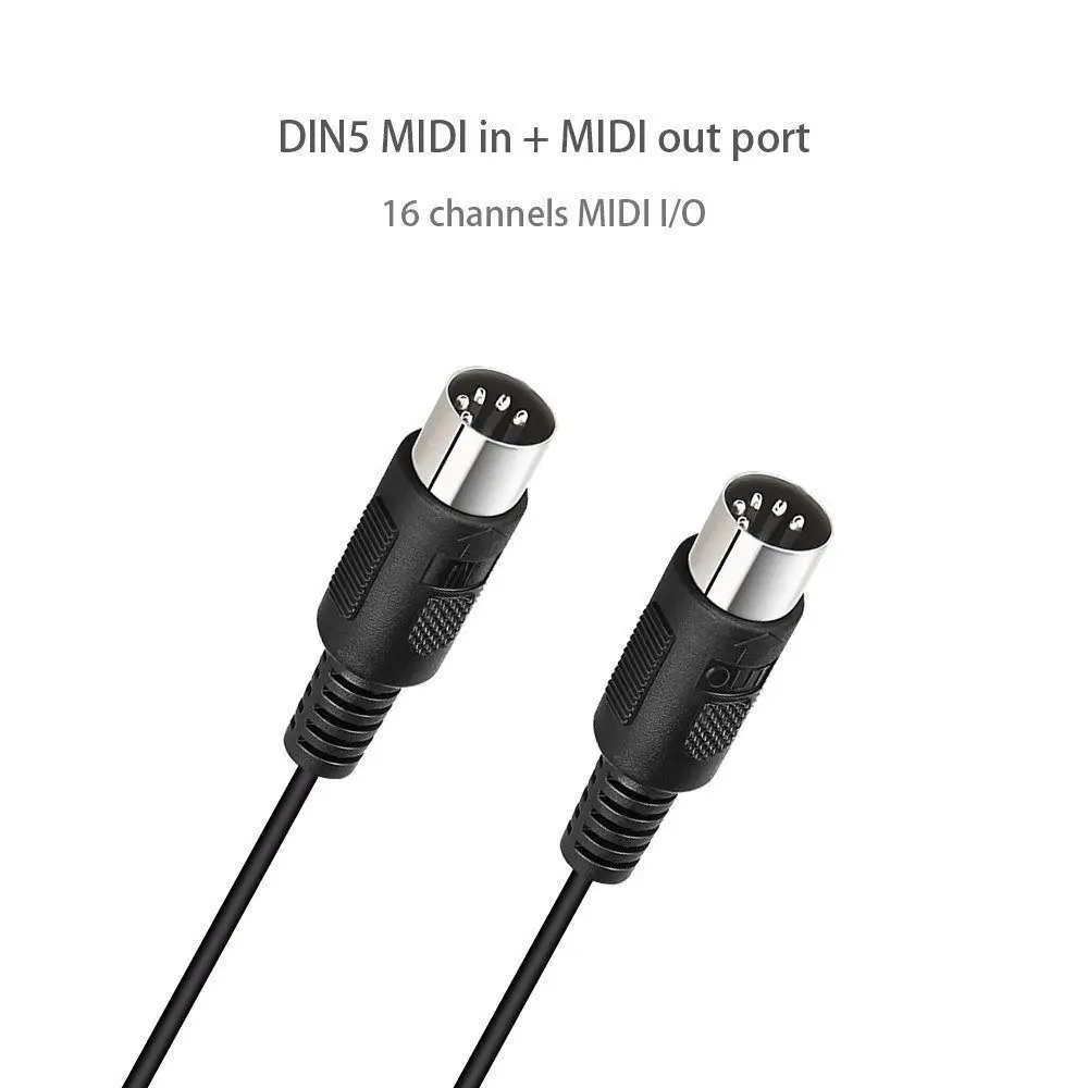 Male To Male MIDI Cable Copper Multiple Lengths Audio Extension Cord Music Gear 5-Pin DIN Plug Din-5pin M/M Cable Adapter