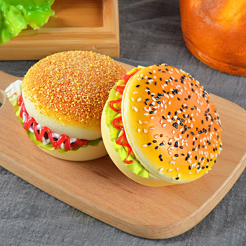 Artificial Hamburger Simulation Fried Chicken French Fries Model Decoration For Store Home Kitchen Fake Bread Photo Props Kids