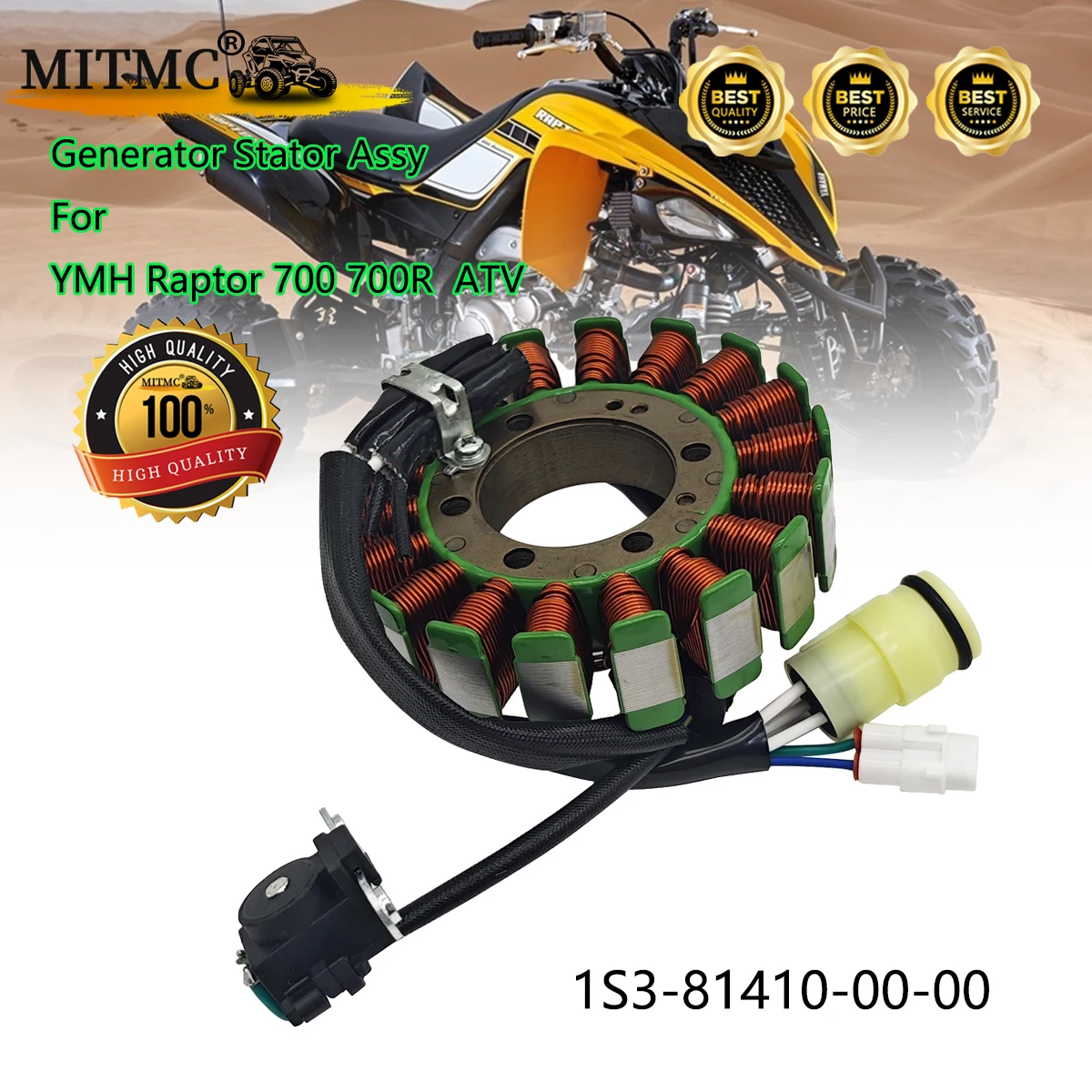 Generator Stator Assy For YMH Raptor 700 700R YFM 700 YFM 700R  2006-2026  ATV UTV 1S3-81410-00-00