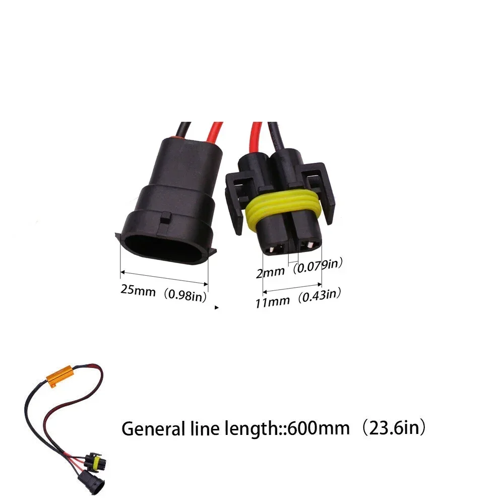 2PCS 9005 9006 H10 9145 LED Headlight Fog Canbus Decoder Error Free Warning Canceller Load Resistor 50W 6ohm