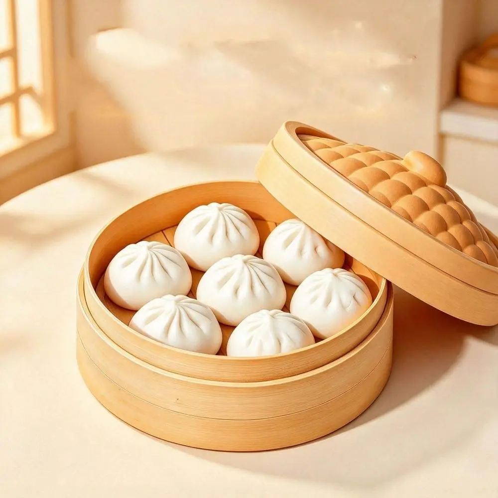 Finger Tip Press Simulation Bun Set, Sensory Stress‑Relief Keycap Clicker, Dumpling Keyboard Fidget Toy, Kids Party Favo