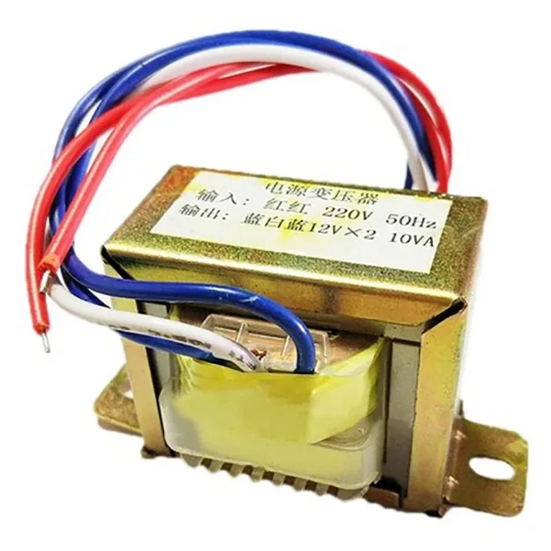 EI48 10W 220V-12V transformer input 220v 50Hz output 10VA double 12V power transformer