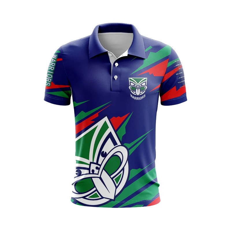 2024 2023 POLO Warriors Home and Away Training Aboriginal/Anzac/Traditional/Single Line Rugby Jersey