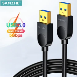 SAMZHE USB to USB 3.0 Extension Cable Male to Male 2.0 Extend Cable For PC TV PS4 Computer Laptop Extender