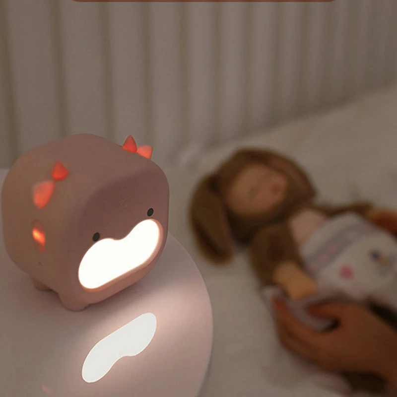 Nordic LED Night Light Children's Room Bedside Sleep Lamp NightLight USB Charging Cute Night Light,Light blue