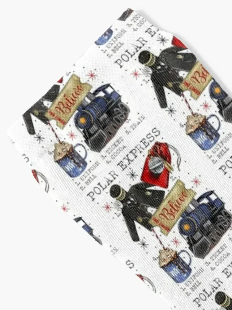 Christmas North Pole Polar Express All Abroad Xmas Socks designer Stockings man Mens Socks Women's