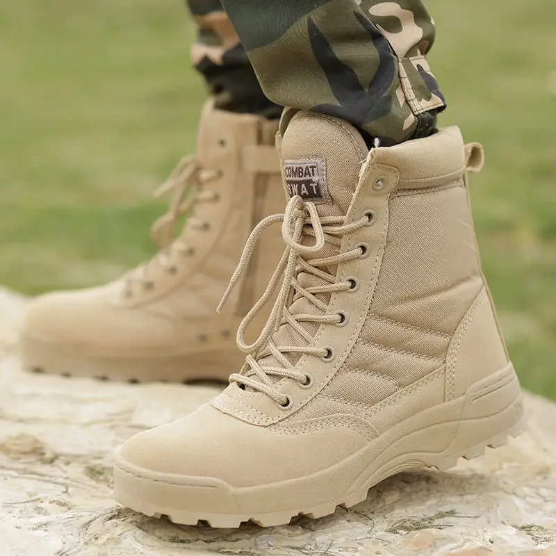 Mens Working Safty Shoes Army Combat Boots Militares Tacticos Zapatos Men Shoes Boots Feamle Men Desert Tactical Military Boots